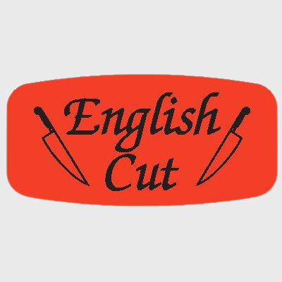 Short Oval Label English Cut - 1,000/Roll
