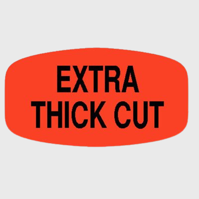 Short Oval Label Extra Thick Cut - 1,000/Roll