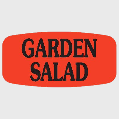 Short Oval Label Garden Salad - 1,000/Roll