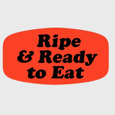 Produce Label Ripe & Ready to Eat - 1,000/Roll