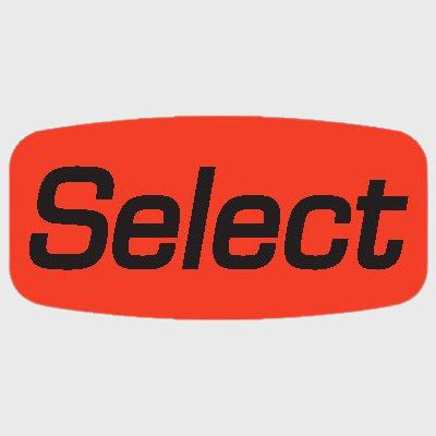 Short Oval Label Select - 1,000/Roll