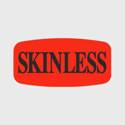 Short Oval Label Skinless - 1,000/Roll