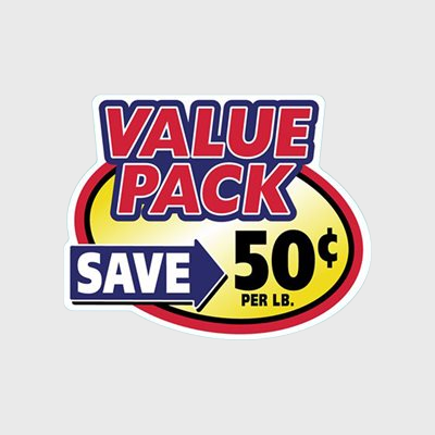 Coupon And Discount Label Value Pack Save 50¢ - 500/Roll