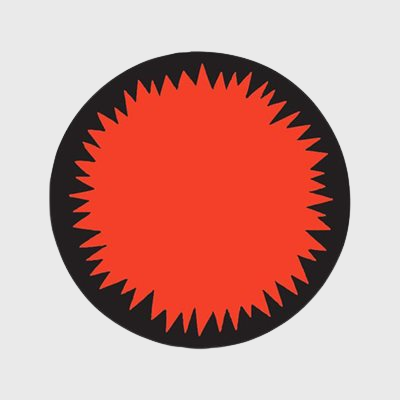 Promotional Specialty Label Blank Starburst - 1,000/Roll