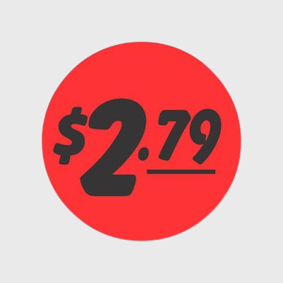 Coupon And Discount Label $2.79 Bullseye - 1,000/Roll