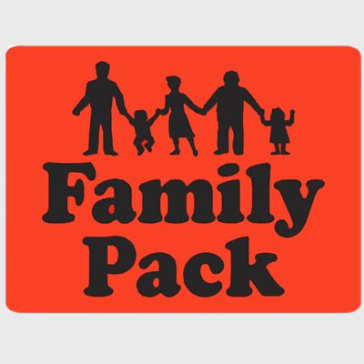 Family Pack With People Label - 1,000/Roll