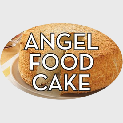 Standard Flavor Label Angel Food Cake - 500/Roll