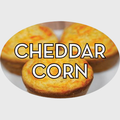 Standard Flavor Label Cheddar Corn - 500/Roll