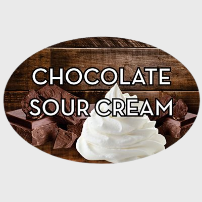 Standard Flavor Label Chocolate Sour Cream - 500/Roll