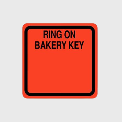 Specialty Bakery Label Ring on Bakery Key Write On - 1,000/Roll