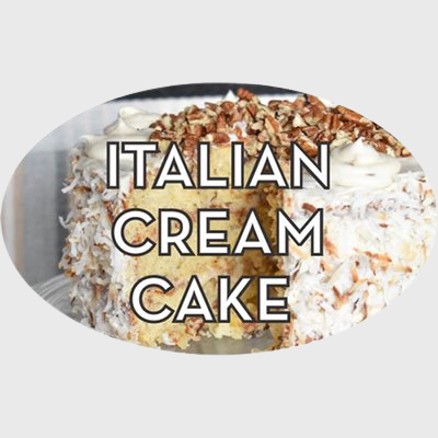 Standard Flavor Label Italian Cream Cake - 500/Roll