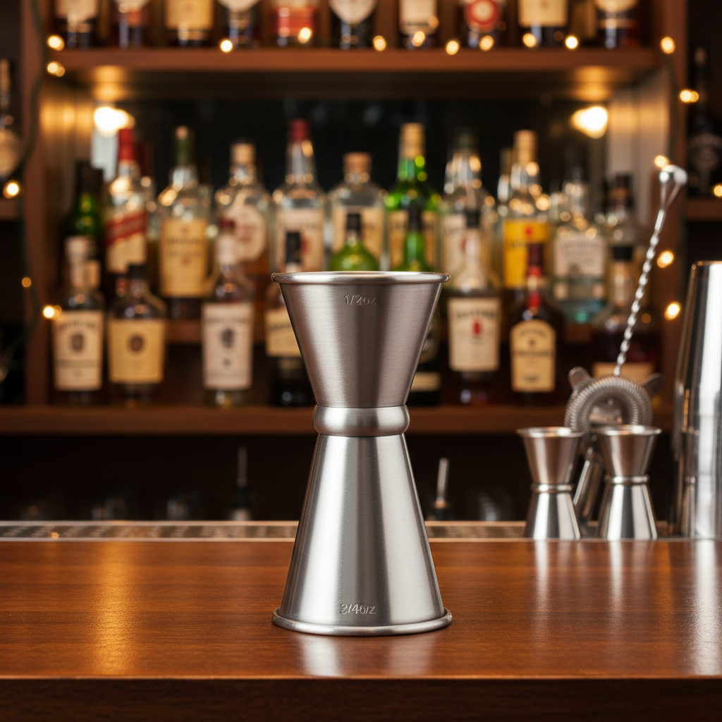 Mercer Barfly Stainless Steel Japanese Style Jigger 0.5 oz. & 0.75 oz. M37000
