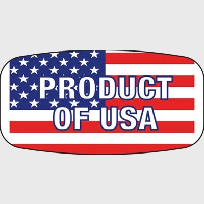 Country Of Origin Label Product of USA - 1,000/Roll