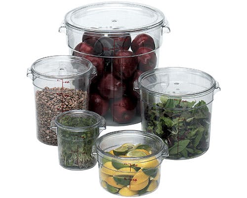 Round Clear Food Storage Containers