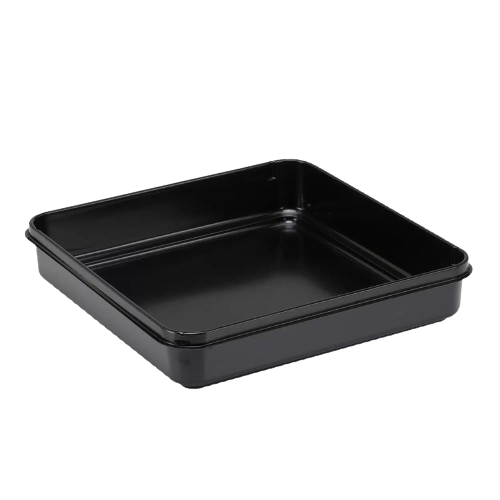 Anchor Packaging Plastic Executive Square Meal Base Black 4028218 - 100/Case