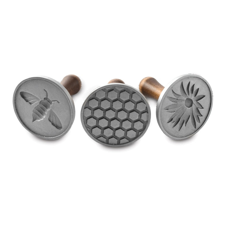 Nordic Ware Aluminium Honey Bee Cookie Stamps (Set of 3 ) 01250