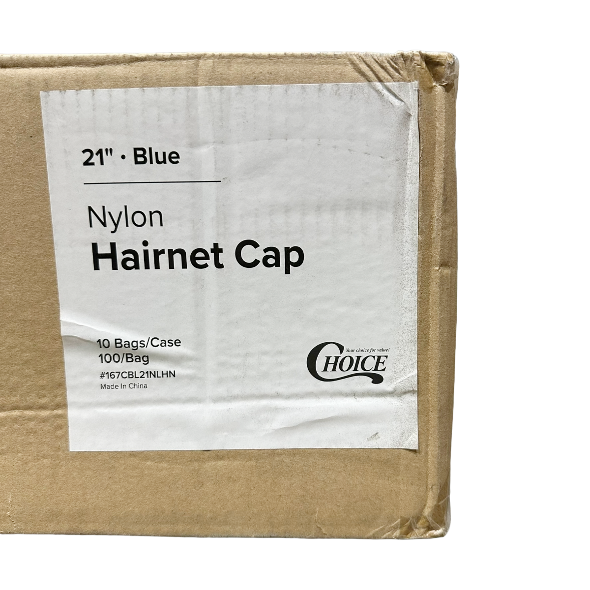 Choice 16721NLHN Breathable Nylon Hairnet Cap, 21" Case/1000 (Black, Brown, Blue)