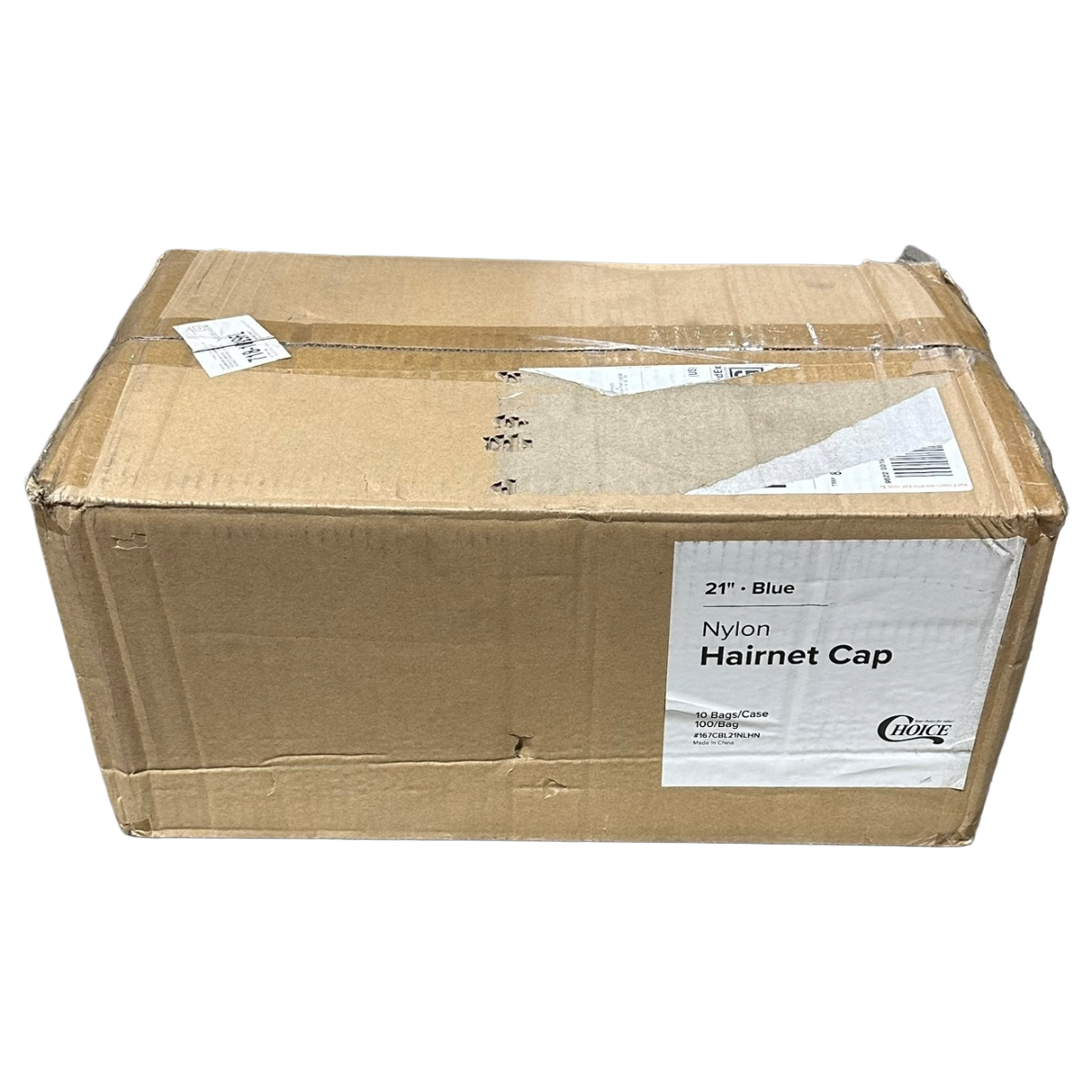 Choice 16721NLHN Breathable Nylon Hairnet Cap, 21" Case/1000 (Black, Brown, Blue)