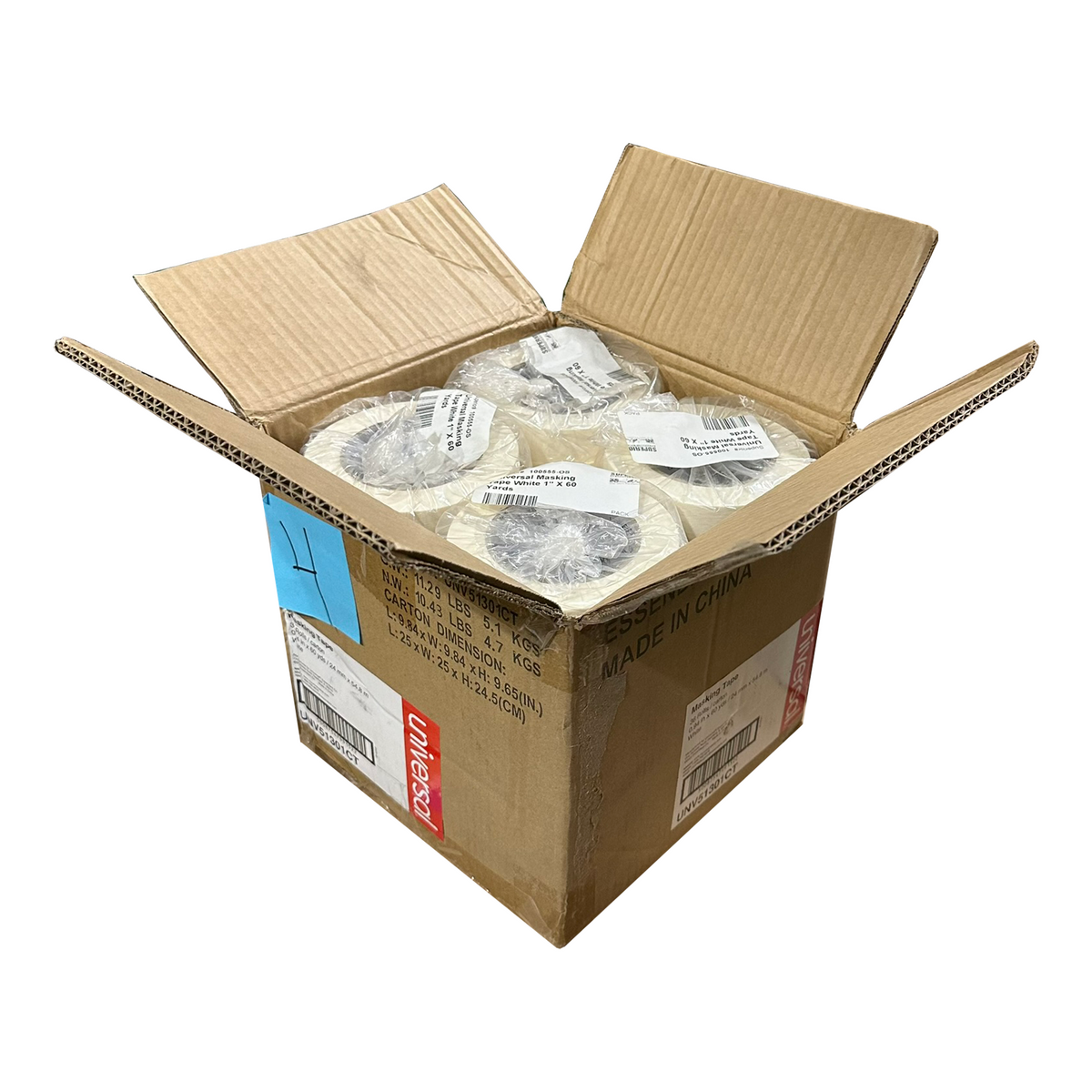 Universal UNV51301CT General-Purpose Masking Tape, 0.94" x 60 yd (36/Case)