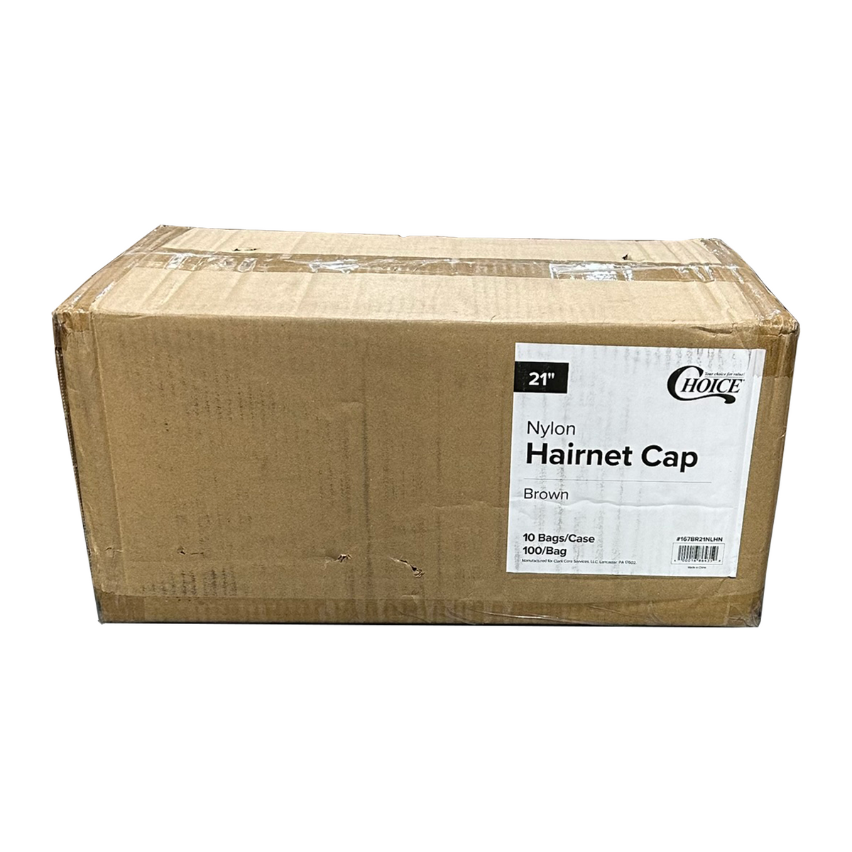 Choice 16721NLHN Breathable Nylon Hairnet Cap, 21" Case/1000 (Black, Brown, Blue)
