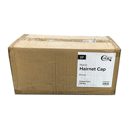 Choice 16721NLHN Breathable Nylon Hairnet Cap, 21" Case/1000 (Black, Brown, Blue)
