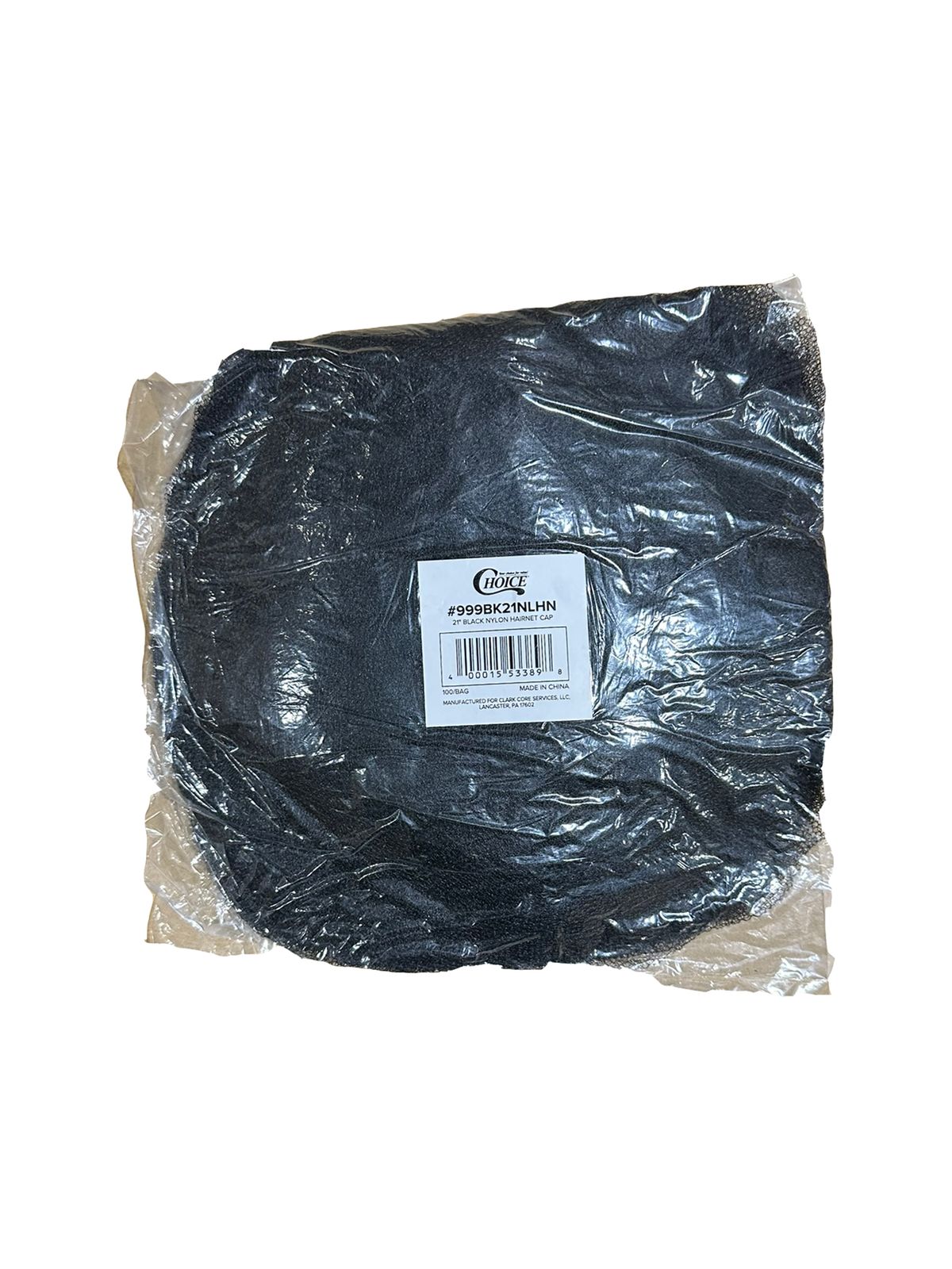 Choice 16721NLHN Breathable Nylon Hairnet Cap, 21" Case/1000 (Black, Brown, Blue)