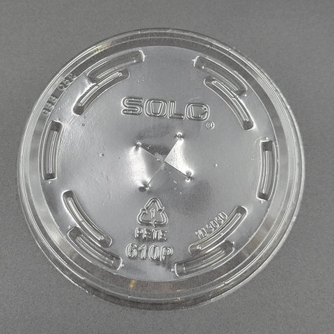 Solo Flat Lid With Straw Slot For 9-10 oz. Cup 610TS - 100/Pack