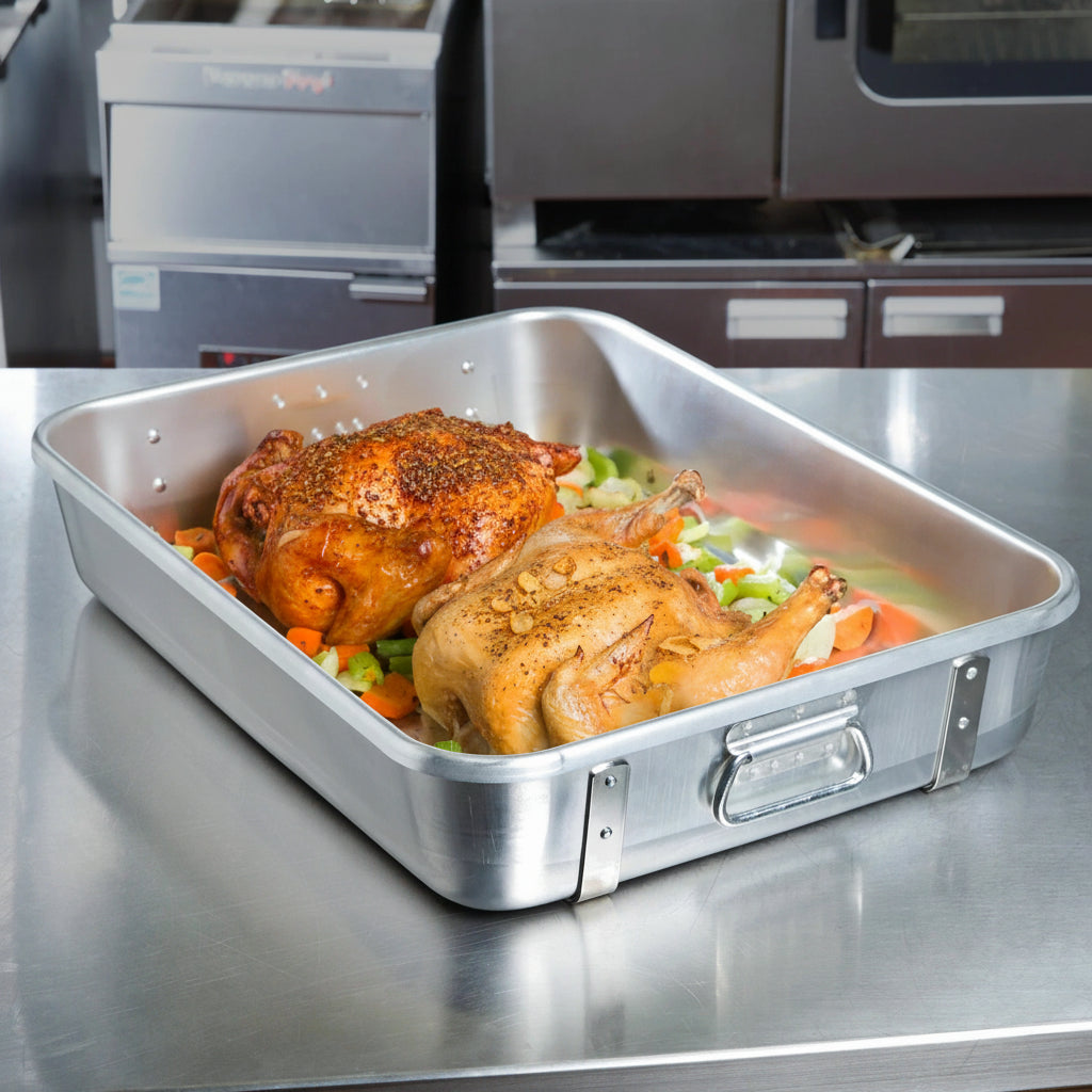 Winco Aluminum Double Roast Pan ALRP-1824