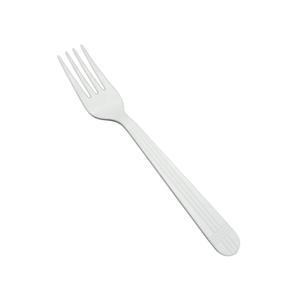 Heavy Weight Bulk Polypropylene Fork White - 1000/Case
