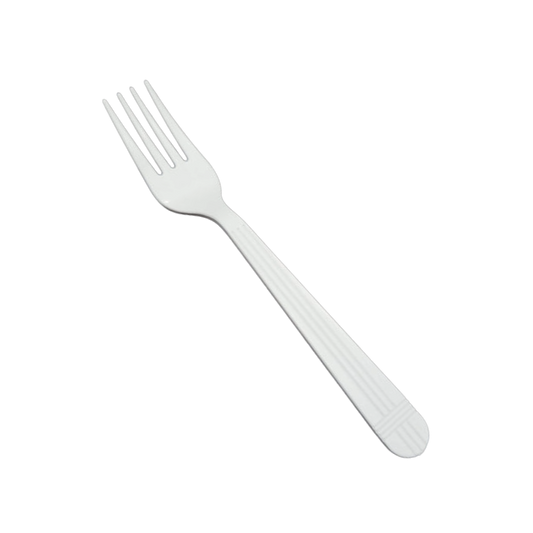 Heavy Weight Bulk Polypropylene Fork White - 1000/Case
