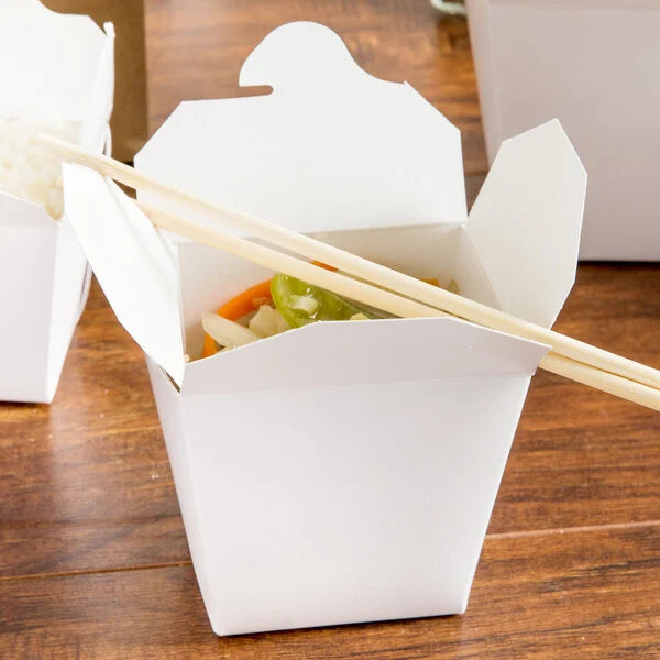 Chinese Paper Take-Out Container White 16 oz. - 450/Case