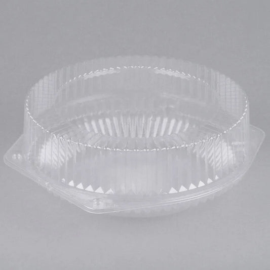 Clear Hinged OPS Plastic Deep Round Pie Container 9" LBH-992 - 100/Case