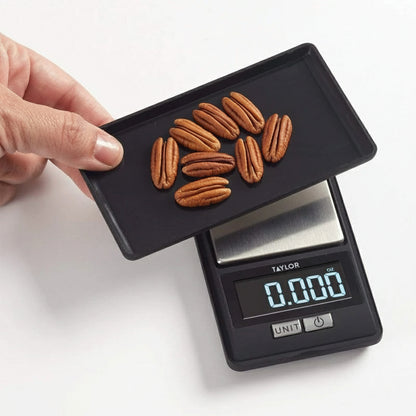Taylor 1250BKT21 16 oz. Capacity Compact Digital Kitchen Scale