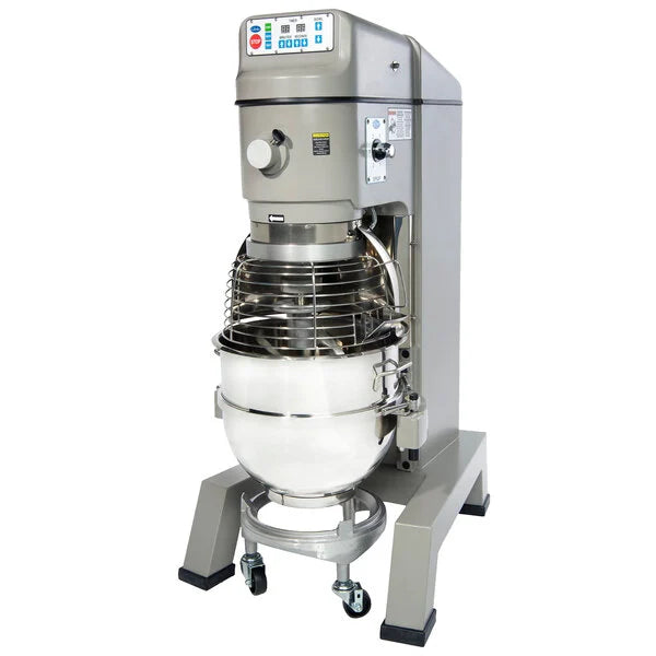 Globe Planetary Floor Pizza Mixer with Guard, Bowl & Dough Hook 60 Qt. - 208V, 3 Phase, 3 hp SP62P