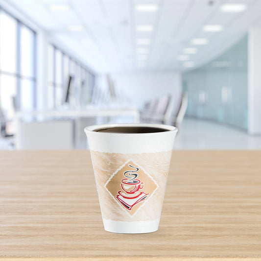 Dart Mfg. Foam Coffee Cup "Café G" Print 12 oz. 12X16G - 1000/Case