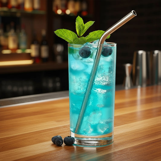 Mercer Barfly Stainless Steel Straw Curved 8.5" M37113