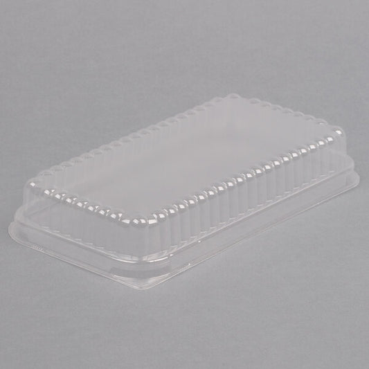 1-1/2 lb. Aluminum Foil Loaf Pan Clear Dome Lid - 500/Case