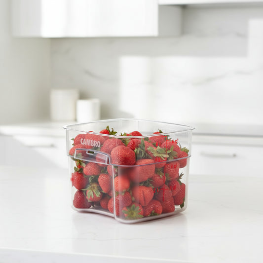 Cambro Clear Square Fresh Pro Food Storage Container 6 Qt. 6SFSPROCW135