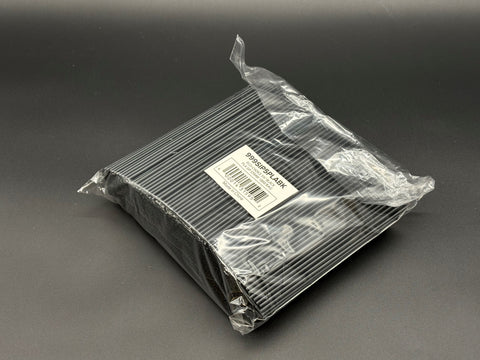Black Jumbo Compostable Unwrapped PLA Straw 7 3/4" - 9600/Case