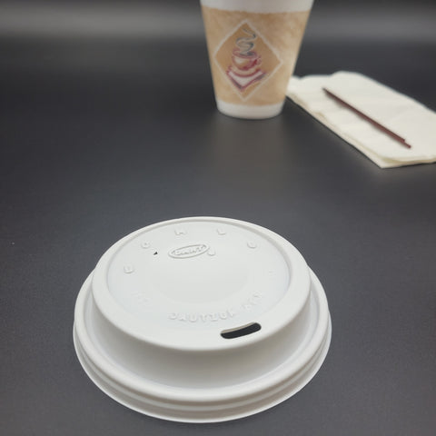 Dart Mfg. Cappuccino Dome Lid White - 100/Pack