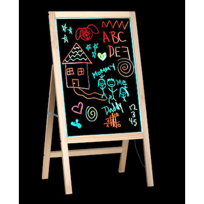 Alpine Industries LED Sidewalk Marker Board Beige Wood ALP491-03