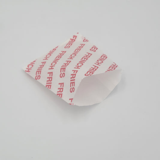 French Fry Bag Large Printed 5-1/2" x 4-1/2" - 2000/Case