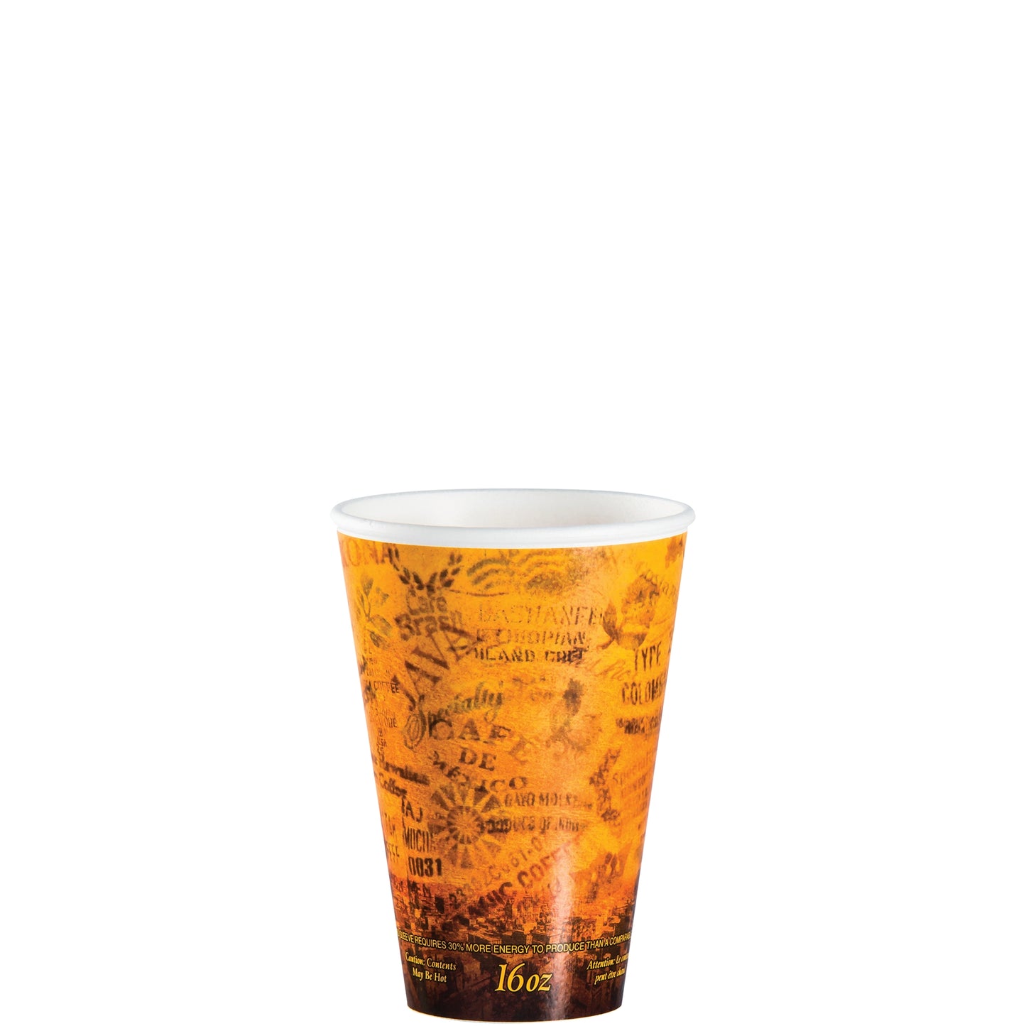 Dart Mfg. Paper Wrapped Foam Cup "Escape" Print 16 oz. 16U16ESC - 1000/Case