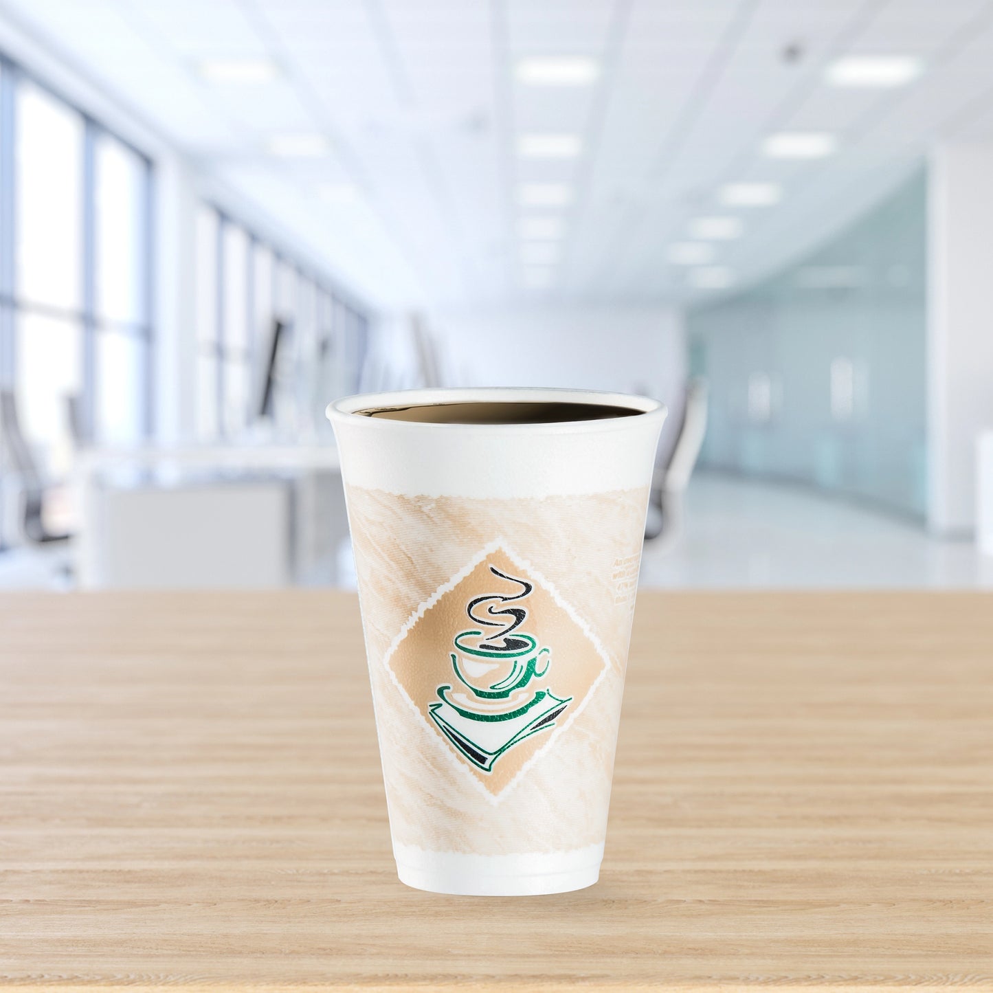 Dart Mfg. Foam Coffee Cup "Café G" Print 16 oz. 16X16G - 1000/Case