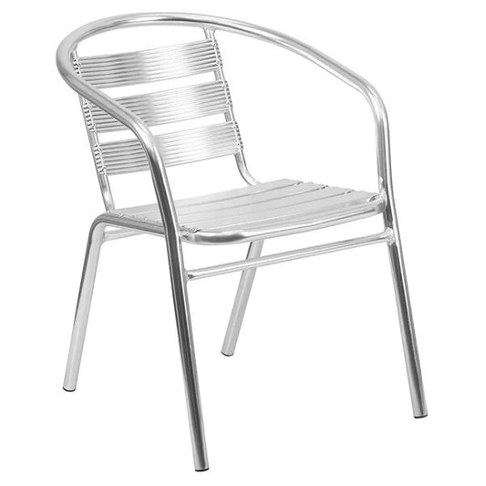 Flash Furniture Aluminum Heavy-Duty Indoor/Outdoor Stackable Restaurant Chair