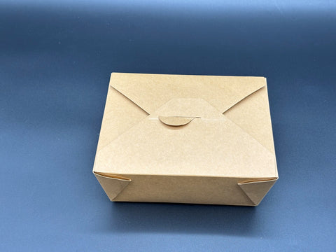 Take Out Box #4 Kraft Paper 7 7/8" x 5 1/2" x 3 1/2" - 160/Case