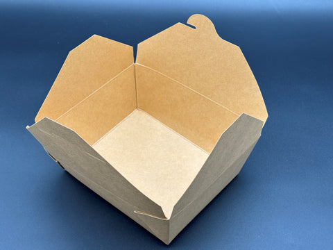 Take Out Box #8 Kraft Paper  6" x 4 5/8" x 2 1/2" - 300/Case