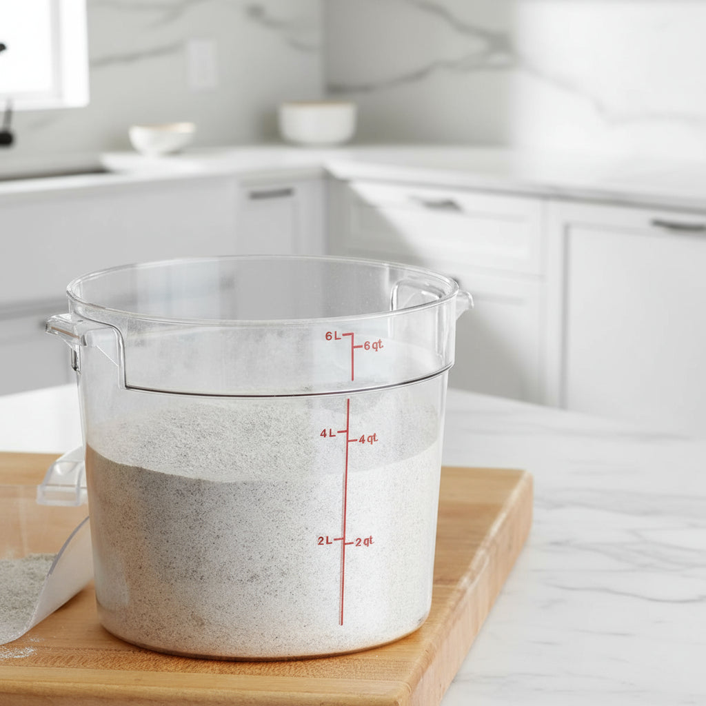 Cambro Polyethylene Clear Round Food Storage Container 6 Qt. RFSCW6135