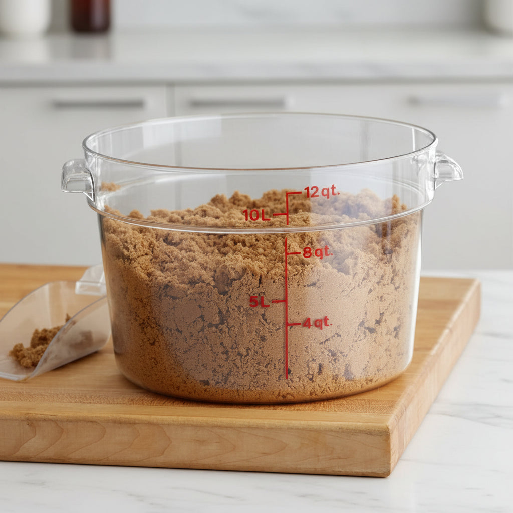 Cambro Polyethylene Clear Round Food Storage Container 12 Qt. RFSCW12135