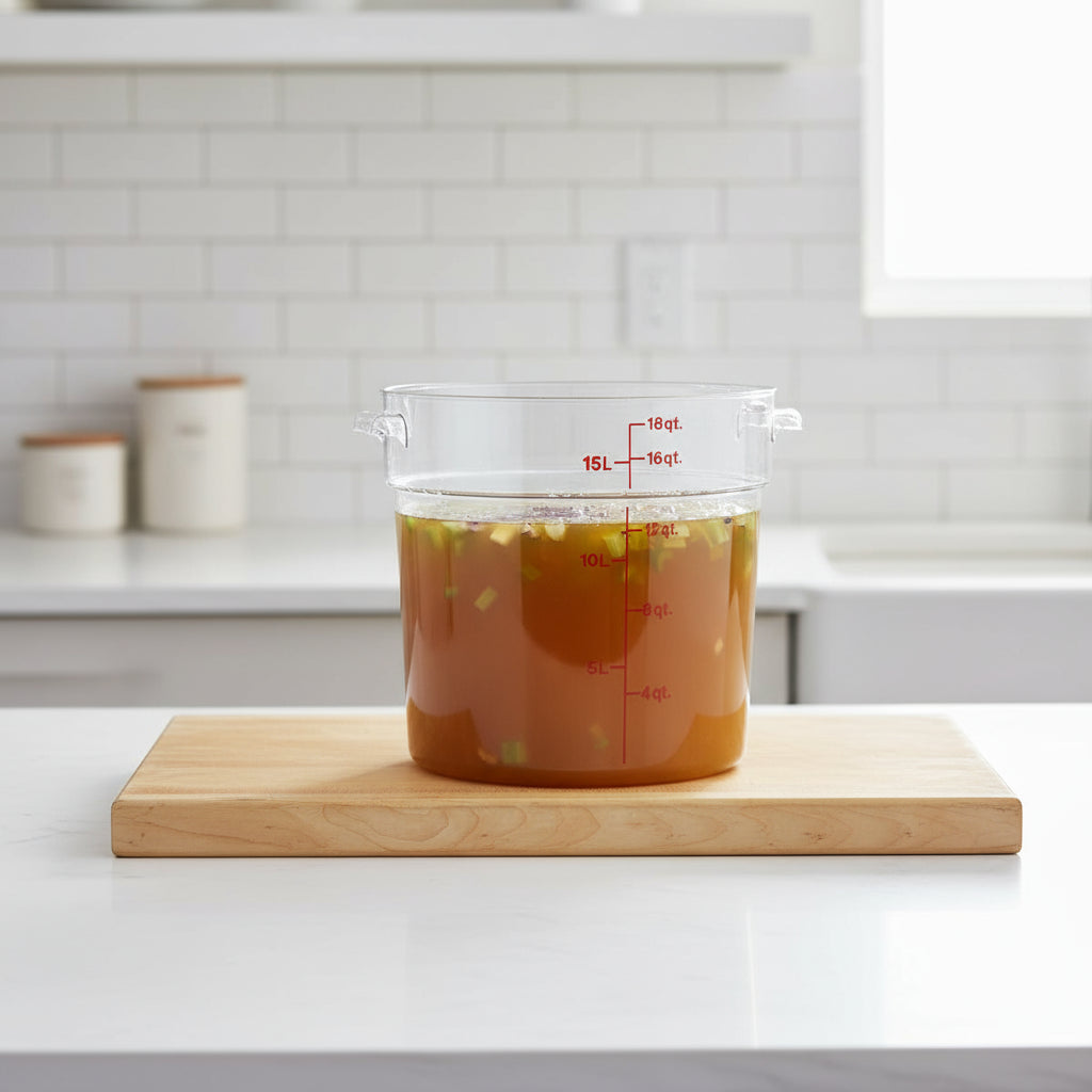 Cambro Polyethylene Clear Round Food Storage Container 18 Qt. RFSCW18135